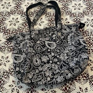 Thirty-one Stylish Black and White Paisley Tote Bag